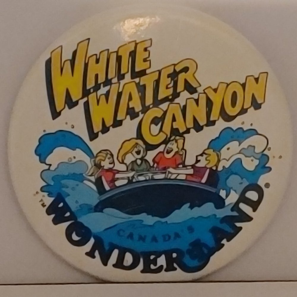 VINTAGE Canada's Wonderland White Water Rafting Amusement Park Ride PIN Large